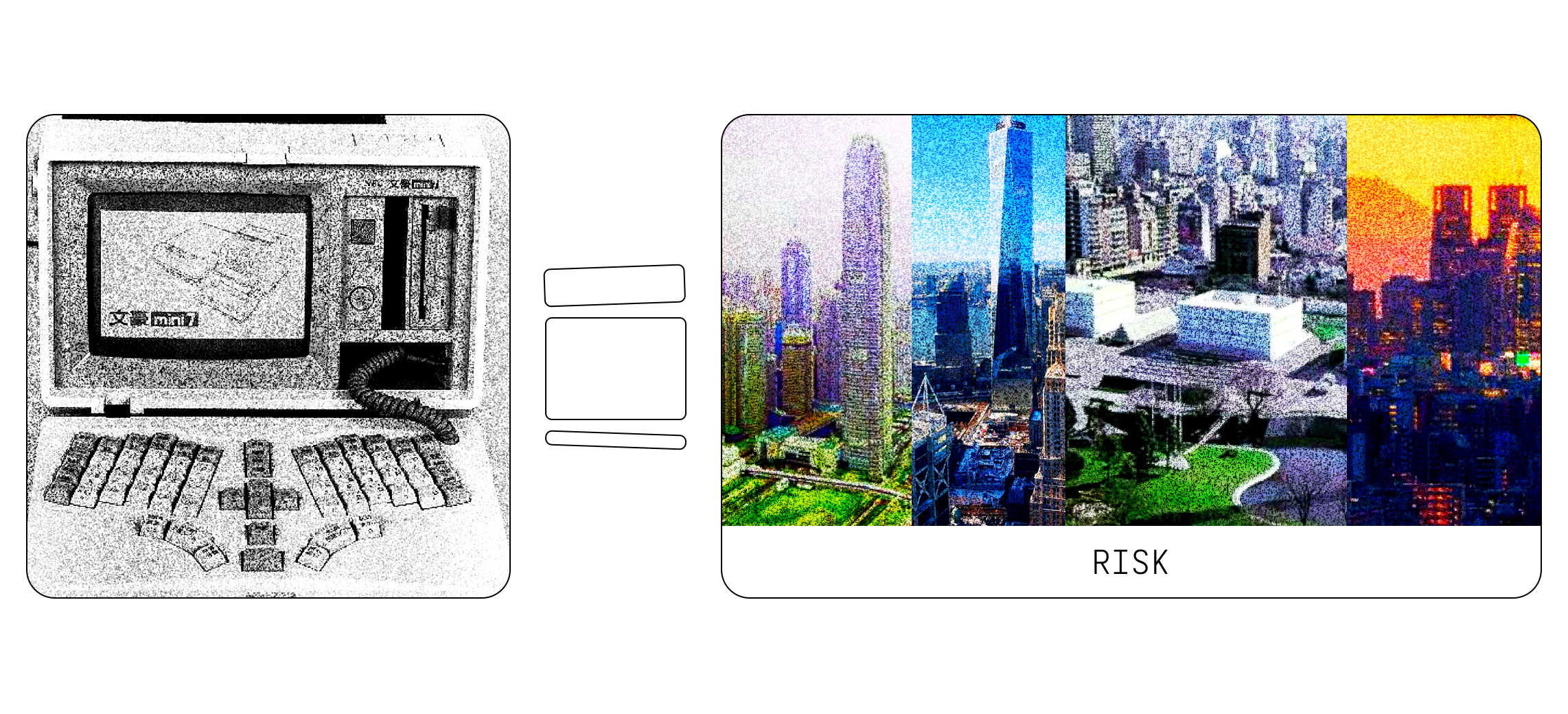 financial risk of software development visualised through business centers and a computer financial risk of software development visualised through business centers and a computer