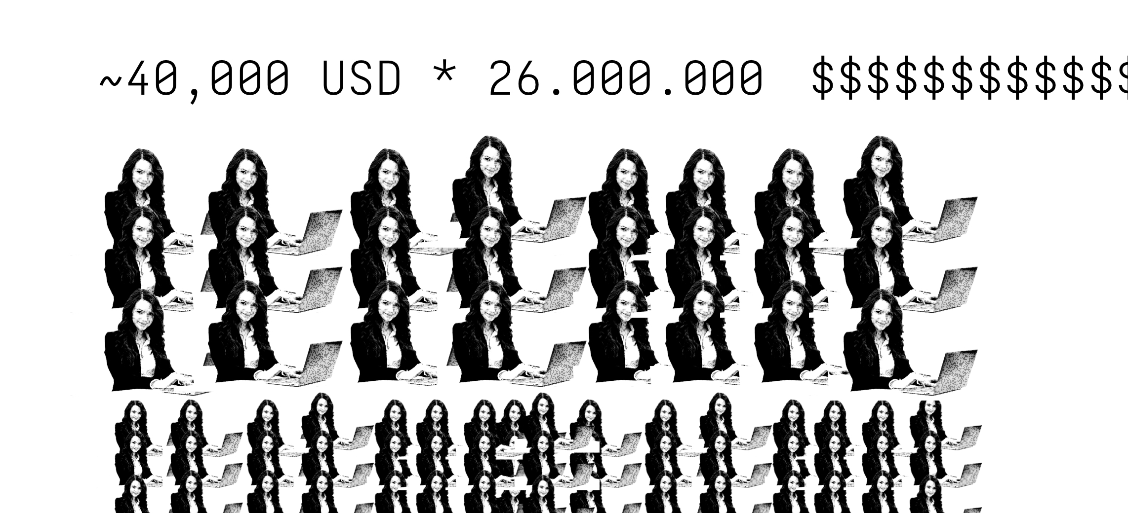 they are problem solvers Various people who are problem solvers with a focused look.